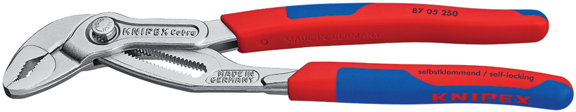 KNIPEX 87 05 250 Cobra Hightech- Wasserpumpenzange verchr. 250mm
