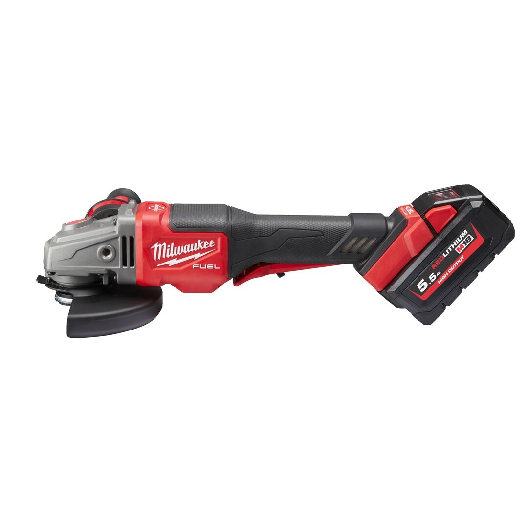 MILWAUKEE Akku-Winkelschleifer FHSAG125XPDB-552X 2x18V 5,5Ah Ladegerät
