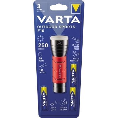 VARTA Taschenlampe Outdoor Sports LED 3xAAA rot 17627101421