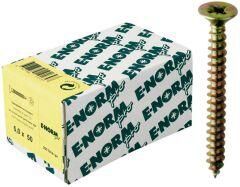 E-NORM PRO Spanplattenschraube Senkkopf verzinkt gelb PZD 3,5x12 Handelsverpackung