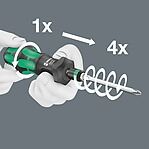 WERA Kraftform Kompakt Falttasche Turbo 1 89mm lange Bits 18-teilig