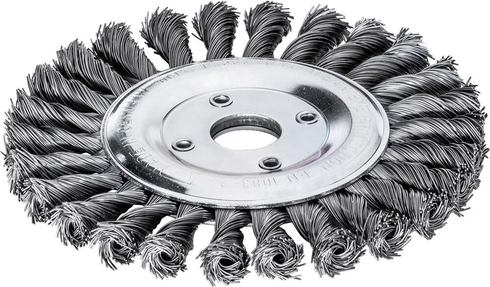 LESSMANN Rundbürste Stahldraht 125x14mm gezopft 0,5mm