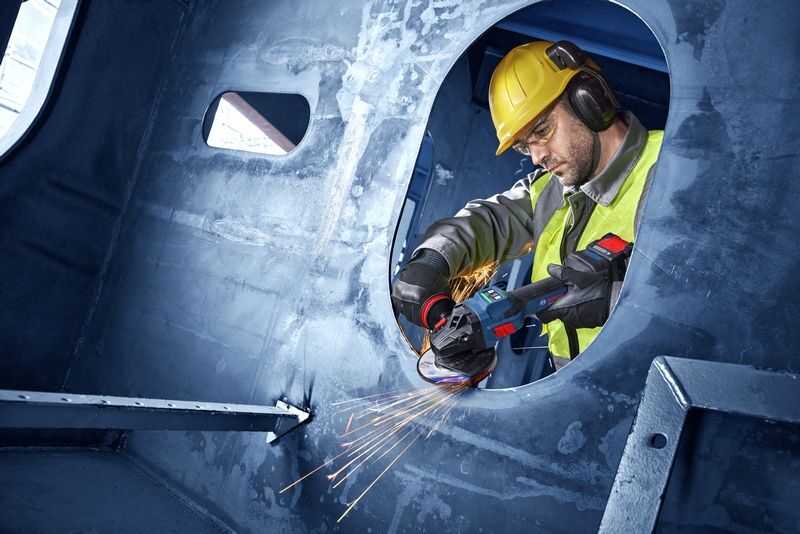 BOSCH Akku-Winkelschleifer EXWS18V-15S solo, in L-BOXX