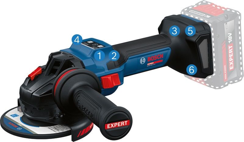 BOSCH Akku-Winkelschleifer EXWS18V-15S solo, in L-BOXX