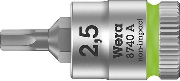 WERA Schraubendrehereinsatz 1/4" 2,5x 28mm sechskant Haltefunktion