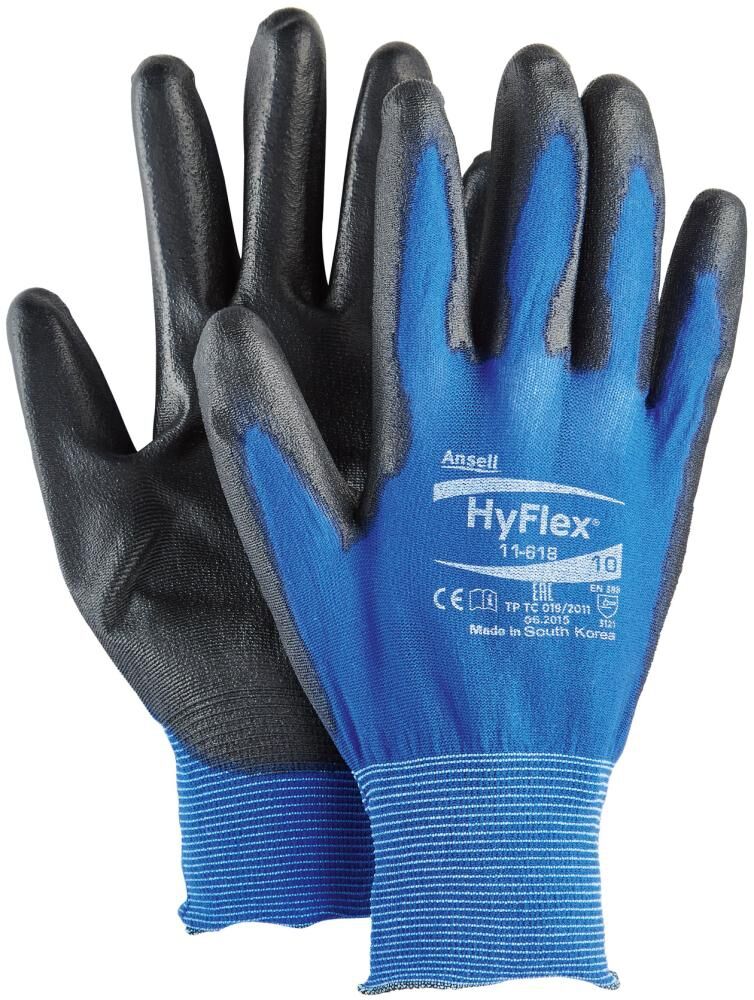 ANSELL Montagehandschuhe HyFlex 11-618 Gr. 8 PU blau/schwarz