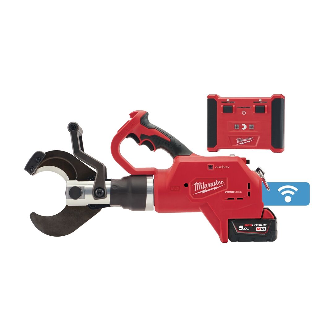 MILWAUKEE Akku-Kabelschneider M18HCC75R-502C 2x5Ah Ladegerät Koffer