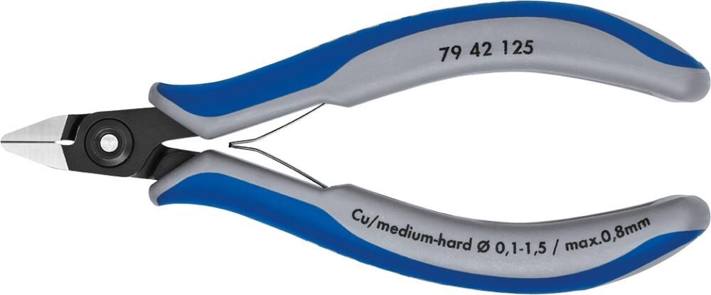 KNIPEX Präzisions-Elektronik-Seitenschneider 125mm brüniert 79 42 125