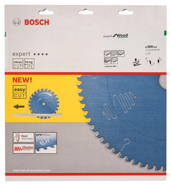 BOSCH Kreissägeblatt HW Expert 300x30x2,4/1.8 72T WZ