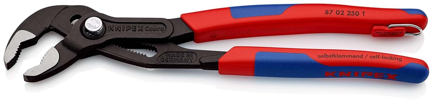KNIPEX Hightech-Wasserpumpenzange Cobra 250mm Mehrkomponenten-Hülle atramentiert 87 02 250 T