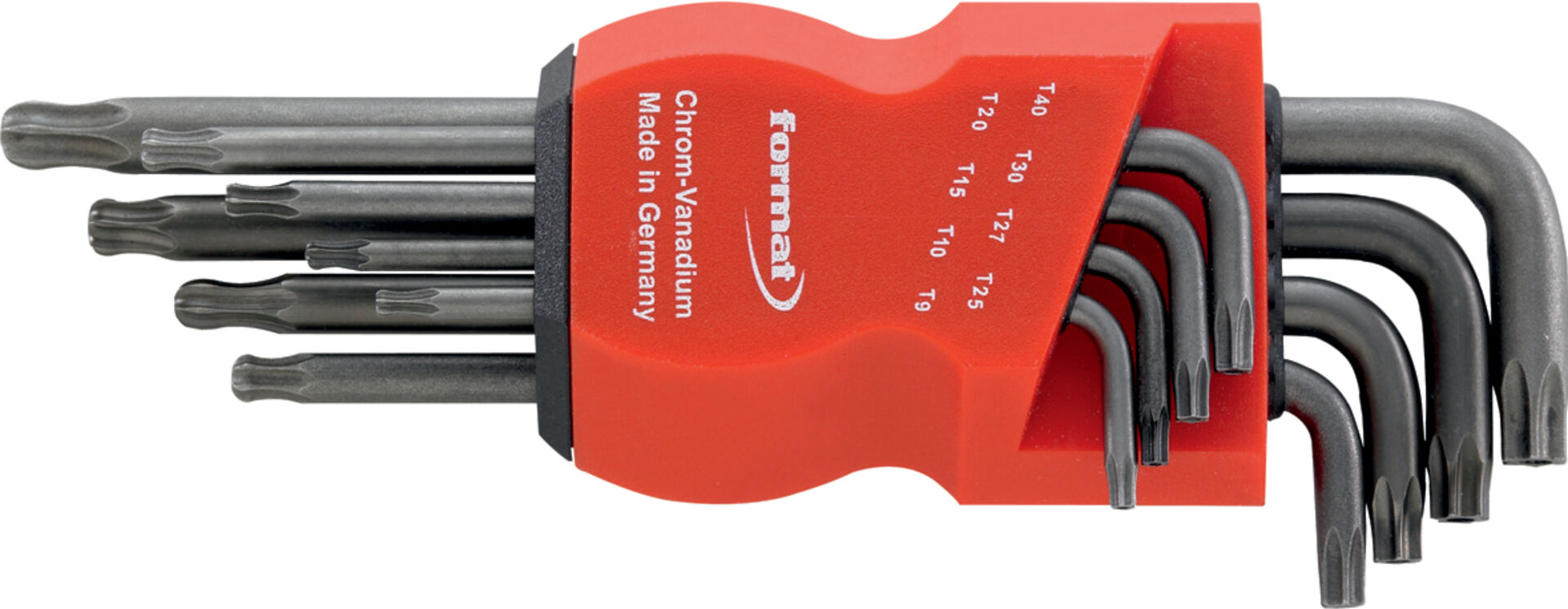 FORMAT Winkelschraubendreher-Set Torx 8tlg mit Kugelkopf lange Ausführung