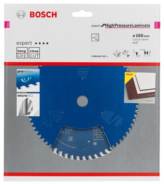 BOSCH Kreissägeblatt HW Expert High Pressure Laminate 160x20x2,2 48T