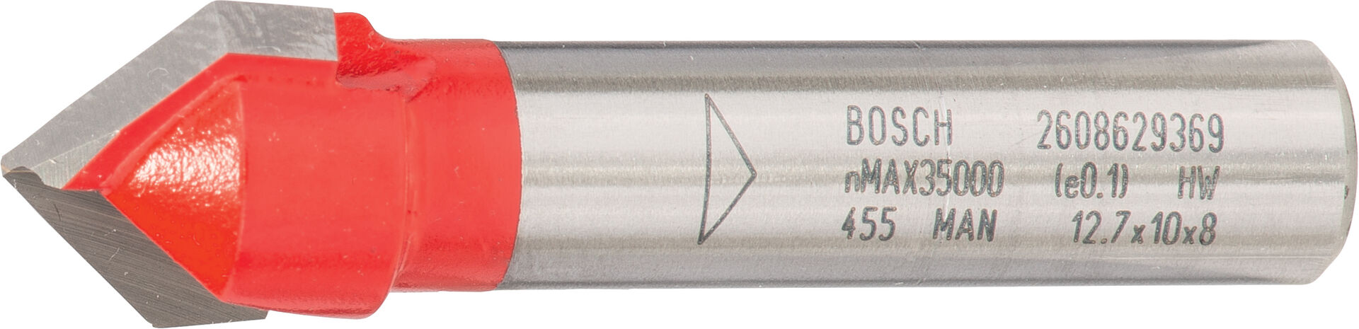 BOSCH HM V-Nutfräser 90 G Ø12,7x10,0x44,5mm