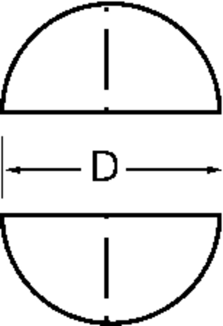 WILKE Halbrundstichel VHM 3x50mm geschliffen Links
