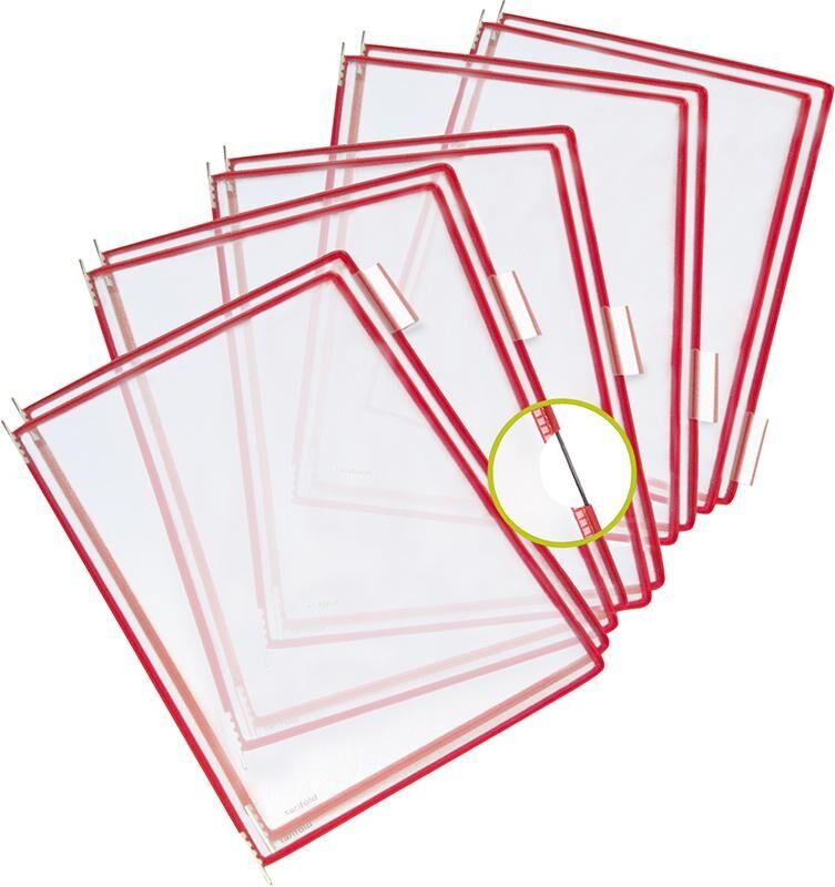 TARIFOLD Sichttafel A4 rot Pckg. a 10St.
