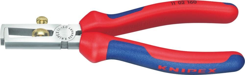 KNIPEX Abisolierzange mit Öffnungsfeder 160mm universal Mehrkomponenten-Hülle atramentiert 160mm 11 02 160