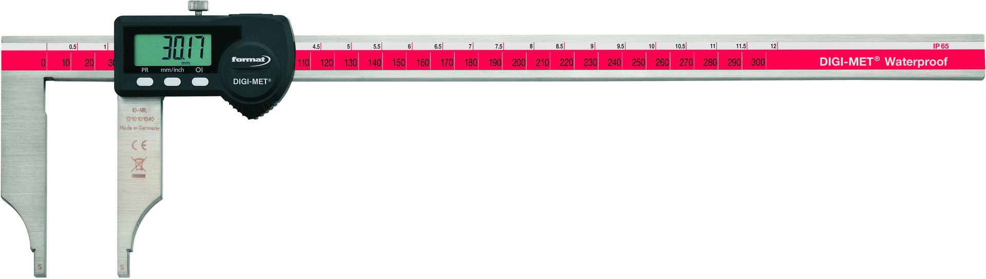 FORMAT Werkstattmessschieber IP65 digital ohne Messspitzen 300mm