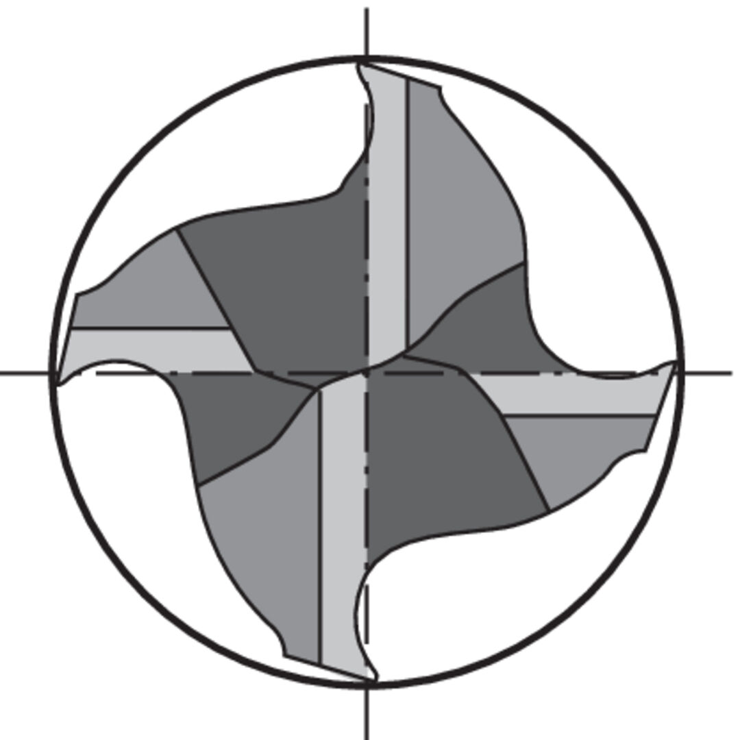 FORMAT Schaftfräser DIN6527 K VHM 20,0mm HA Z 4