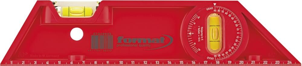 FORMAT Universal-Wasserwaage 25cm mit Magnet