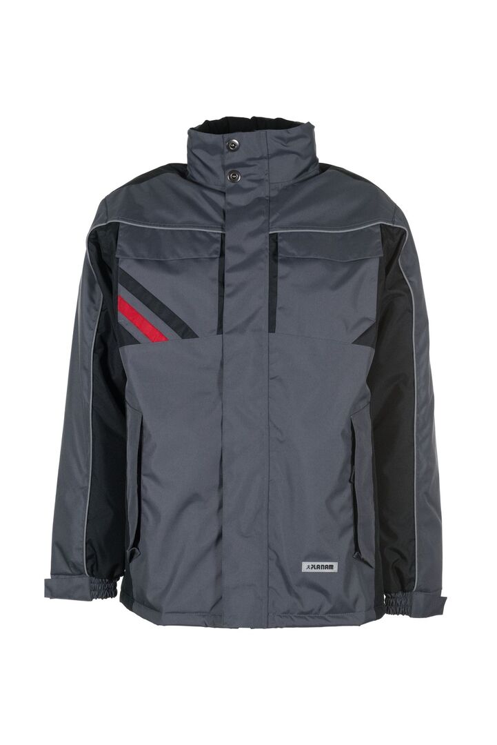 PLANAM Winterjacke Highline schiefer/schwarz/rot Gr. M 2302
