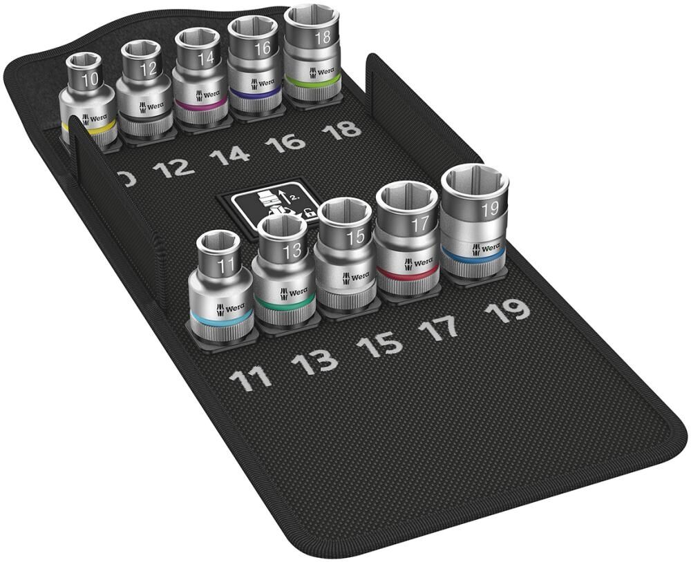 WERA Steckschlüsseleinsatz Set 1/2" 10-teilig Haltefunktion