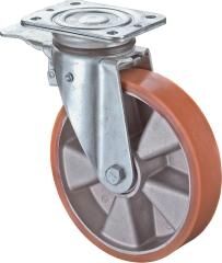 BS ROLLEN Lenkrolle mit Feststeller 125mm LG.K schwer verz Alu-Felge Tragk.450kg