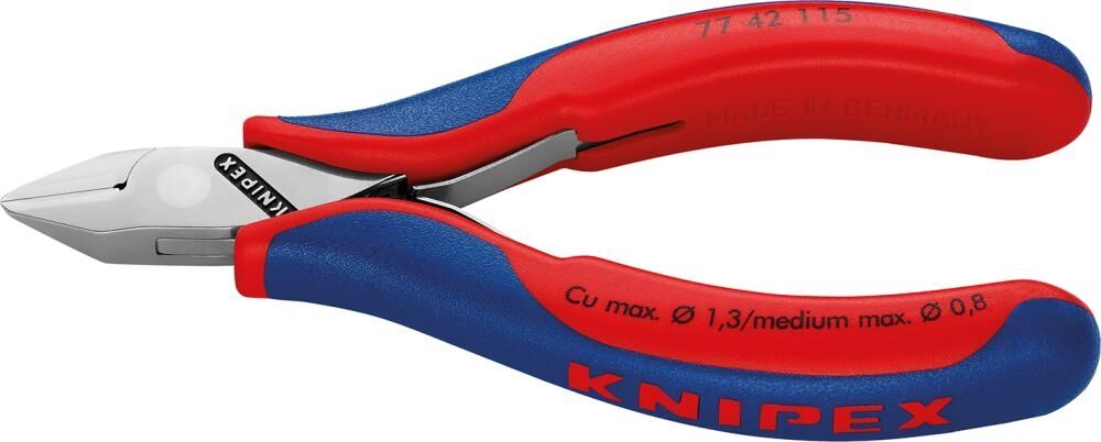 KNIPEX Elektronik-Seitenschneider 115mm Mehrkomponenten-Hülle 77 02 115