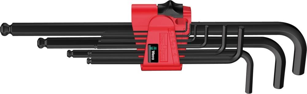 WERA Winkelschraubendreher Set sechskant lang 9-teilig Hex-Plus 950 PKL/9BM N