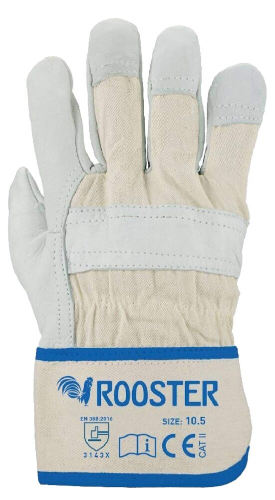 ASATEX Volllederhandschuhe Rooster Gr. 10,5 Büffelleder gummierte Stulpe