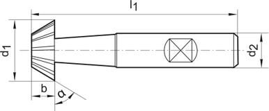 FORMAT Winkelfräser 32mm 60 Grad DIN1833 D HSSE