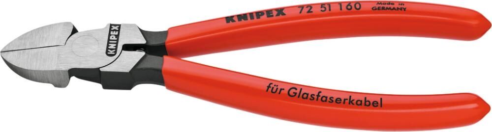 KNIPEX Seitenschneider 160mm für Lichtwellenleiter Glasfaserkabel 72 51 160