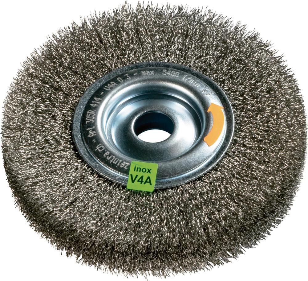 ZEINTRA Rundbürste INOX V4A 200x 30mm 0,3mm gewellt