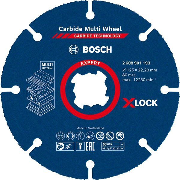 BOSCH Trennscheibe EXPERT Multiwheel Carbide 125x22,23mm X-LOCK