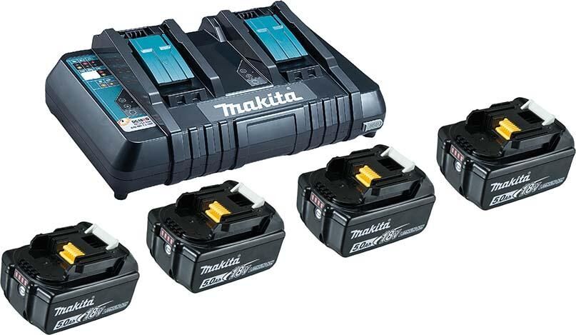 MAKITA Power Source Kit 4x18V 5Ah + Ladegerät DC18RD im Karton