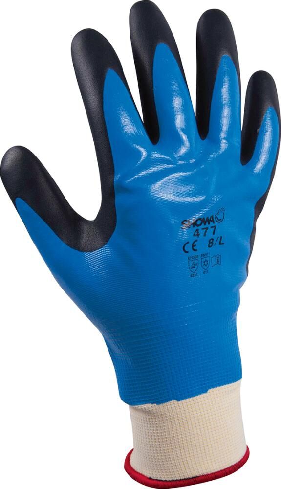 SHOWA Kälteschutzhandschuh 477 Kat. II blau/schwarz Größe 8