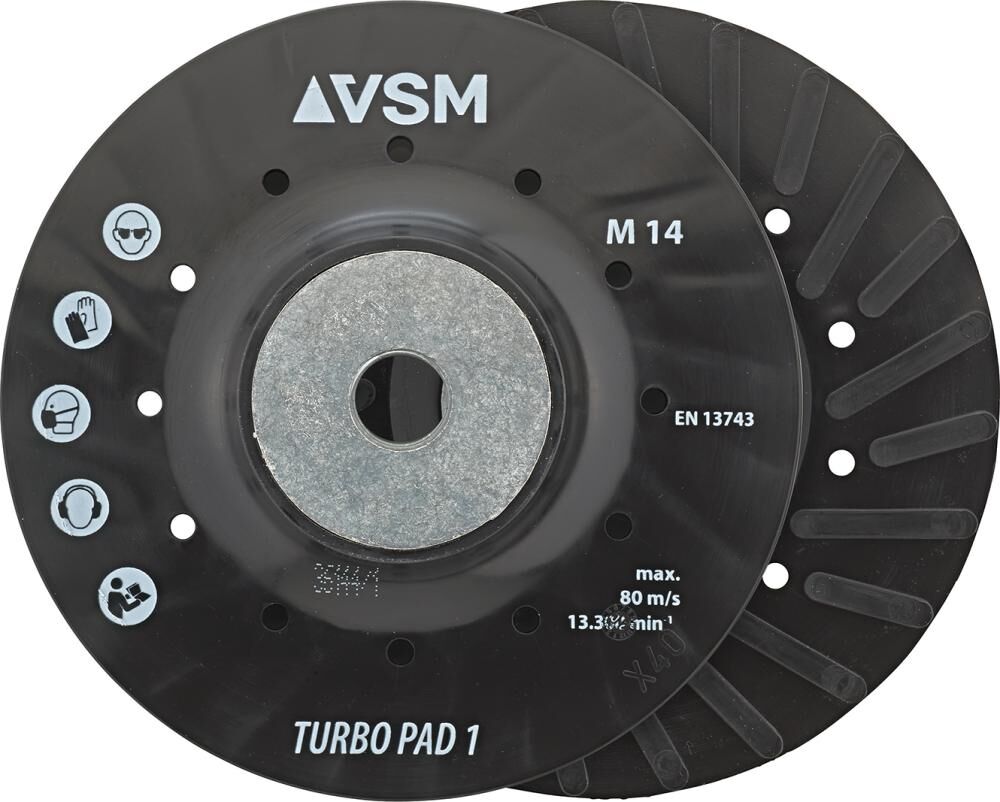 VSM Turbo-Stützteller mit Kühlrippen 115mm M14