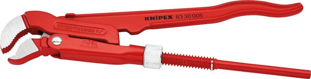 KNIPEX Rohrzange S-Maul 245mm rot pulverbeschichtet 83 30 005