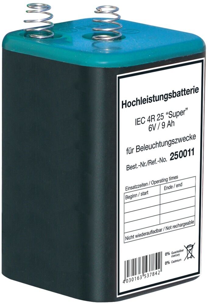 Blockbatterie IEC 4R25 6V 9Ah