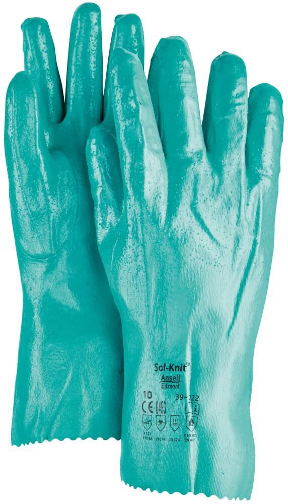 ANSELL Chemikalienschutzhandschuhe SOLKNIT 39-122 Gr. 10 grün