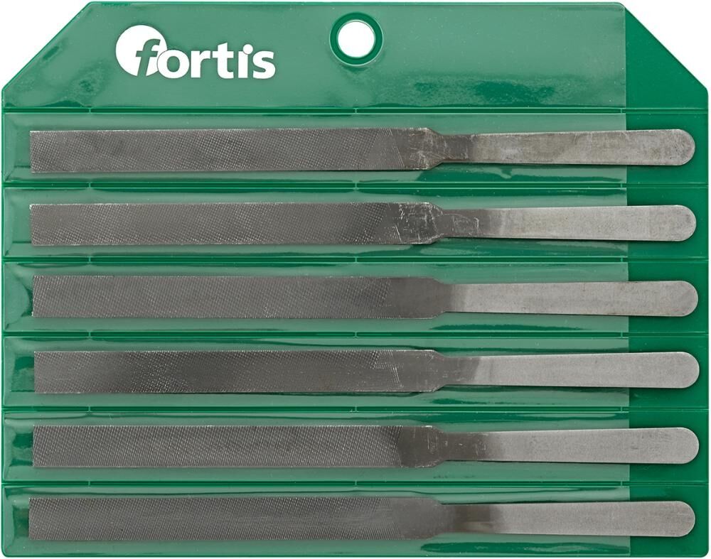 FORTIS Kontaktfeilen Set 6-teilig 150mm Kreuzhieb PVC-T