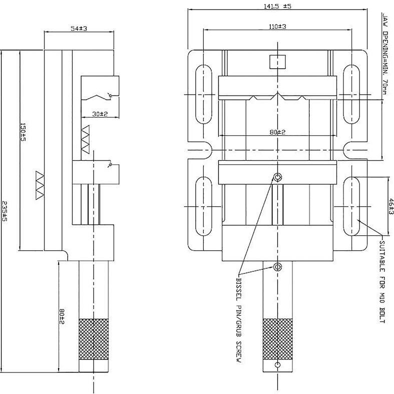 FORTIS Maschinenschraubstock 100mm