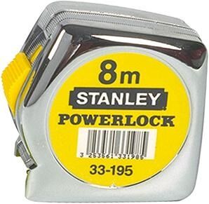 STANLEY Taschenbandmaß 5mx19mm Powerlock mit Kunststoffgehäuse