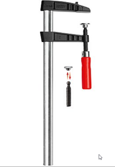 BESSEY Schraubzwinge Temp.Guss 400x120mm