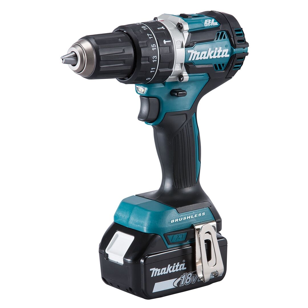 MAKITA Akku-Schlagbohrschrauber DHP484RTJ 2x5Ah Akku DC18RC