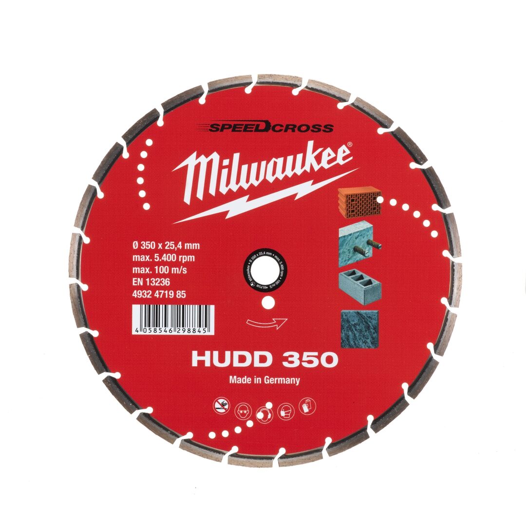 MILWAUKEE Diamanttrennscheibe Speedcross HUDD 350mm für harte Materialien