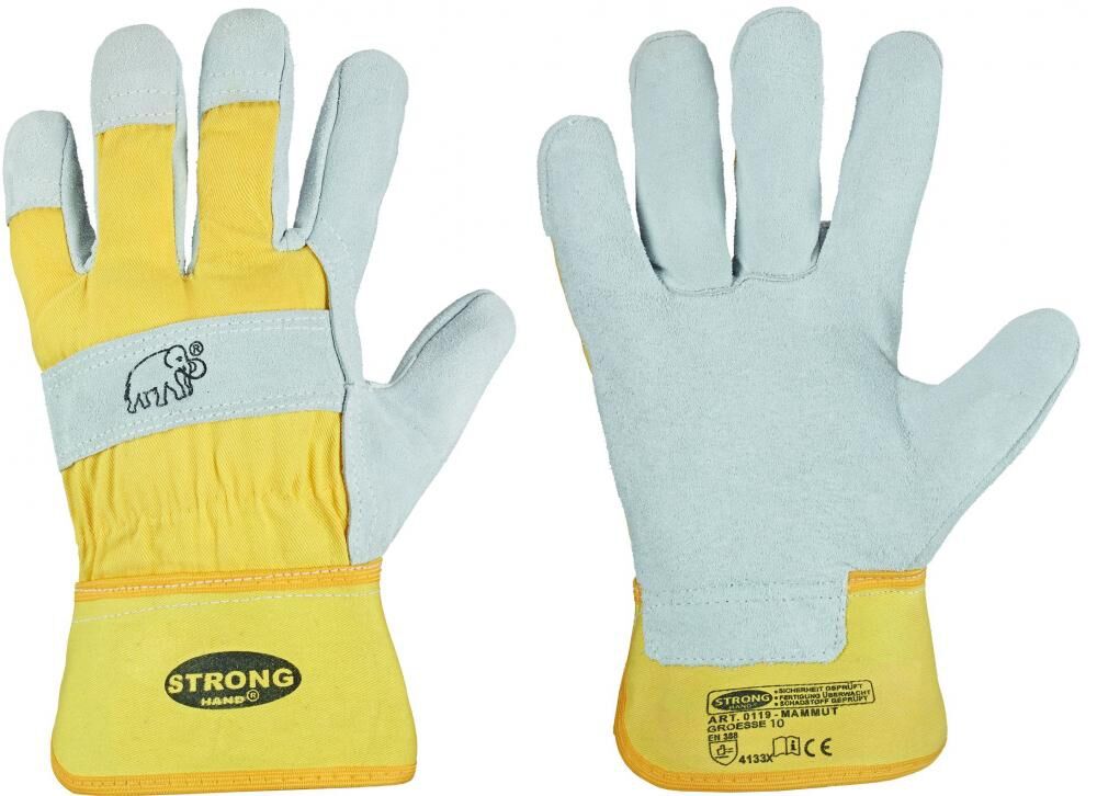 STRONGHAND Handsch.Mammut,Rind/Kerns paltleder,Gr. 10