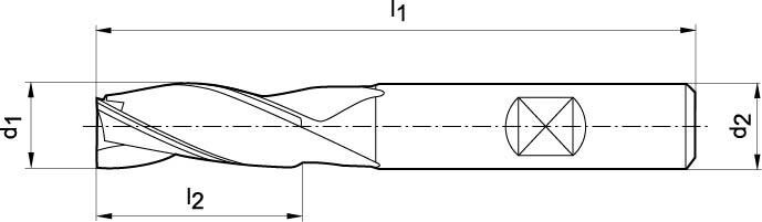 FORMAT Schaftfräser 14,0mm Typ PM DIN844L TiALN