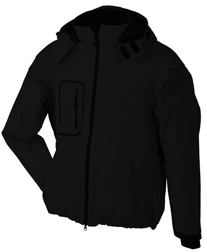 JAMES & NICHOLSON JN Men’s Winter Softshell Jacket JN1000 95%PES/5%EL black Größe 3XL