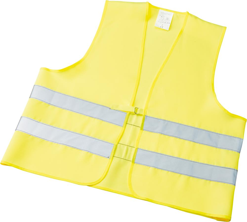WICATEX Warnweste mit Reflexstreifen gelb Doppelringverschluss 80%PES/20%BW