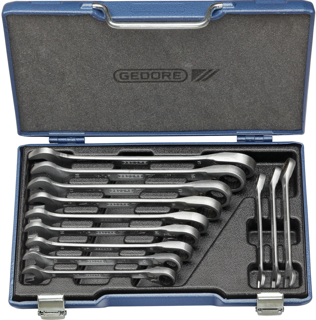 GEDORE Maulschlüsselsatz mit Ringratsche 12-teilig 7 UR-012 2297418